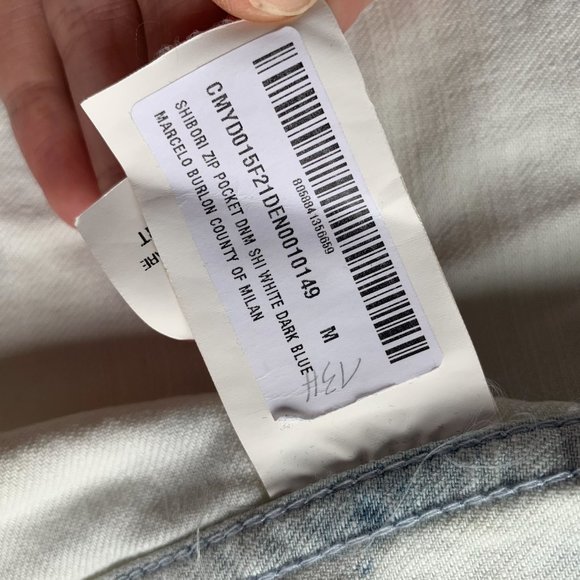 MARCELO BURLON Men's Shibori 4-Pocket Denim Shirt - Picture 8 of 9